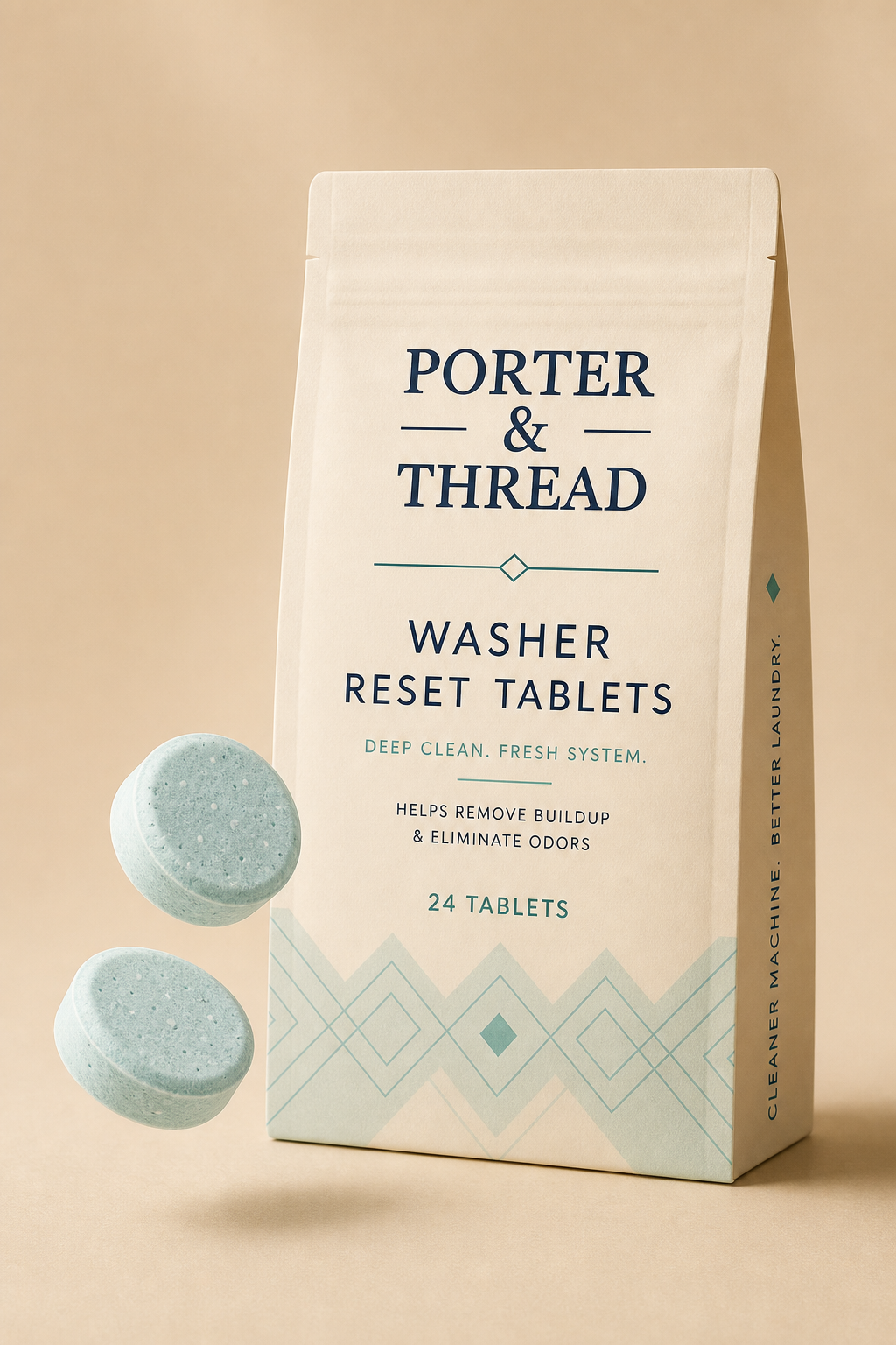 Porter & Thread Washer Reset Tablets product pack